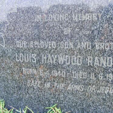 RANDALL Louis Haywood 1940-1959
