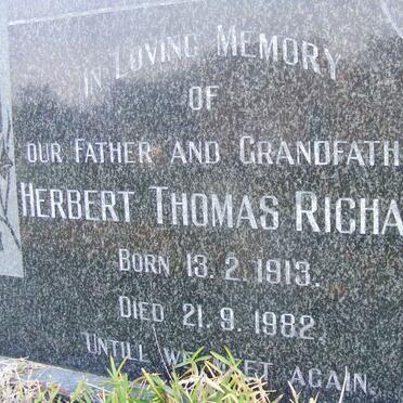 RICHARD Herbert Thomas 1913-1982