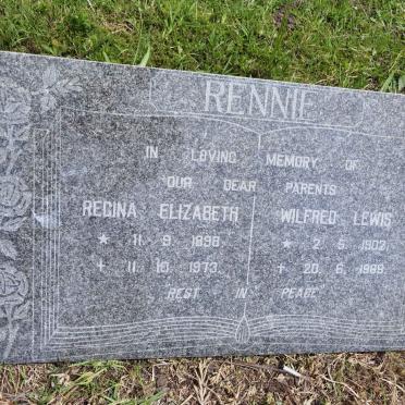 RENNIE Wilfred Lewis 1902-1969 &amp; Regina Elizabeth 1898-1973