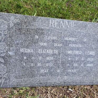 RENNIE Wilfred Lewis 1902-1969 &amp; Regina Elizabeth 1898-1973