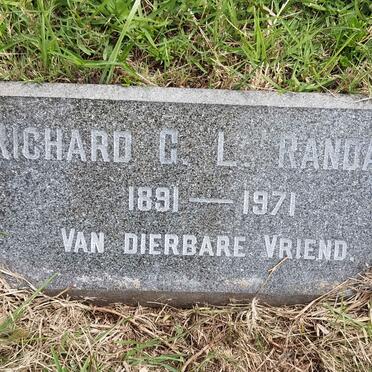 RANDALL Richard G.L. 1891-1971
