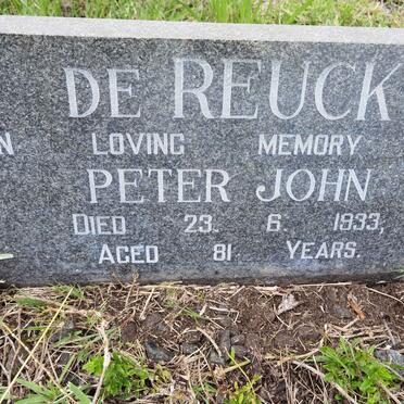 REUCK George Frederick, de -1932 :: DE REUCK Peter John -1933 :: DE REUCK Anna Elizabeth -1934