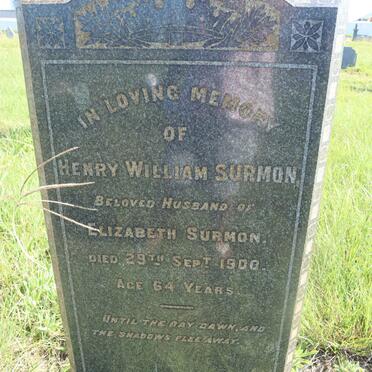 SURMON Henry William -1900