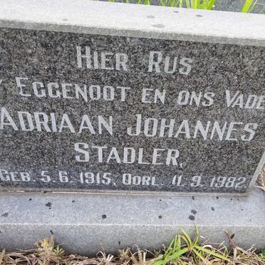STADLER Adriaan Johannes 1915-1982