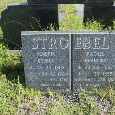 STROEBEL Hendrik George 1903-1984 &amp; Rachel Francina 1907-1995