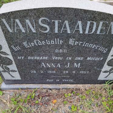 STAADEN Anna J.M., van 1918-1957