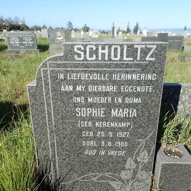 SCHOLTZ George Christoffel 1924-1998 &amp; Sophie Maria KERENKAMP 1927-1980 :: SCHOLTZ George C. -2017