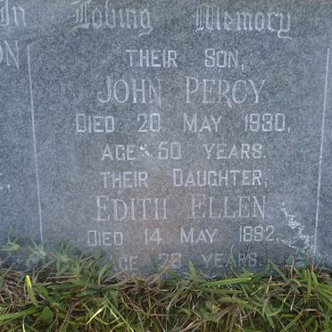 SMITHEN John Percy -1930 :: SMITHEN Edith Ellen -1892