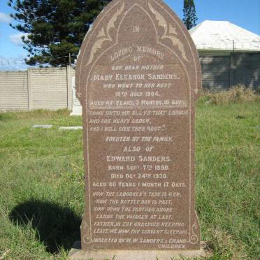 SANDERS Edward 1850-1930 &amp; Mary Eleanor -1904