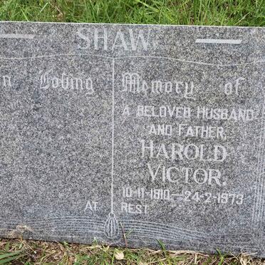 SHAW Harold Victor 1910-1973