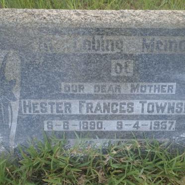 TOWNSEND Hester Frances 1890-1957