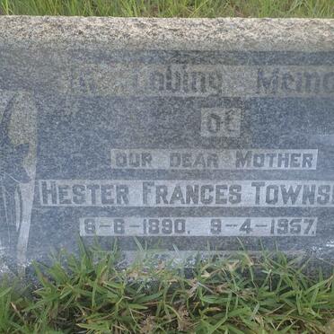 TOWNSEND Hester Frances 1890-1957