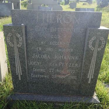 THERON Jacoba Johanna nee PETZER 1922-1960