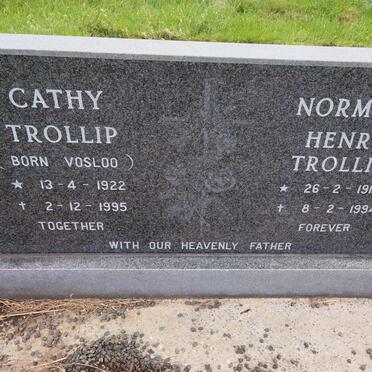 TROLLIP Norman Henry 1918-1994 &amp; Cathy VOSLOO 1922-1995