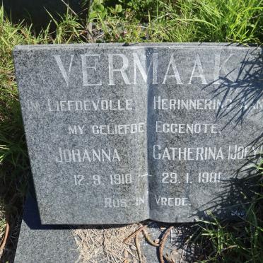 VERMAAK Johanna Catherina 1910-1981