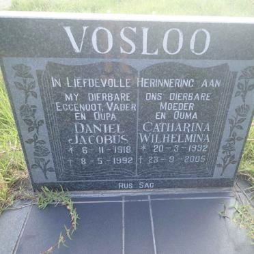 VOSLOO Daniel Jacobus 1918-1992 &amp; Catharina Wilhelmina 1932-2005