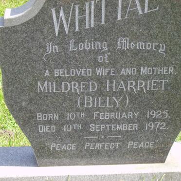 WHITTAL Mildred Harriet 1925-1972