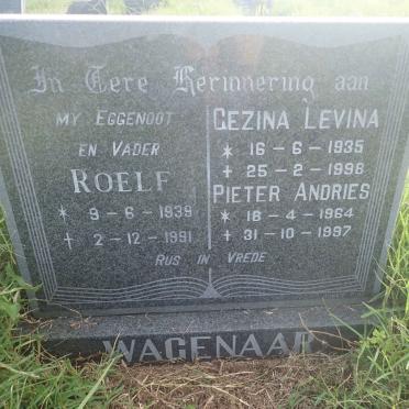 WAGENAAR Roelf 1939-1991 &amp; Gezina Levina 1935-1998 :: WAGENAAR Pieter Andries 1964-1997