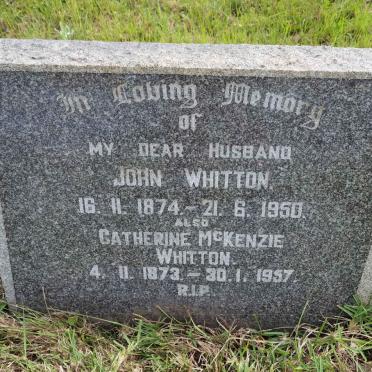 WHITTON John 1874-1950 &amp; Catherine McKenzie 1873-1957