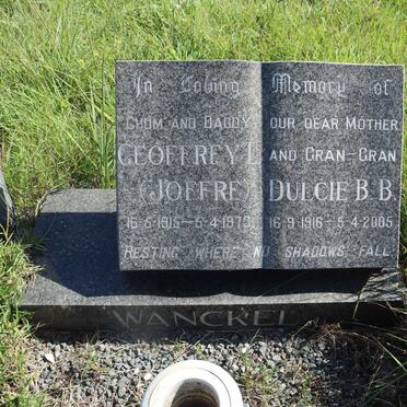 WANCKEL Geoffrey L. 1915-1973 &amp; Dulcie B.B. 1916-2005