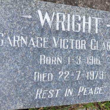 WRIGHT Garnage Victor Clarence 1916-1979