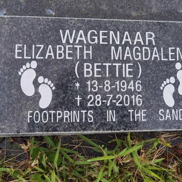 WAGENAAR Elizabeth Magdalena 1946-2016