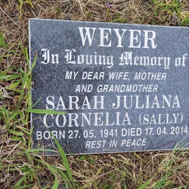 WEYER Sarah Juliana Cornelia 1941-2014