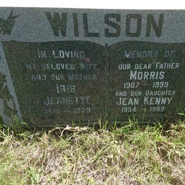 WILSON Morris 1907-1999 &amp; Iris Jeanette 1914-1970 :: WILSON Jean Kenny 1934-1989