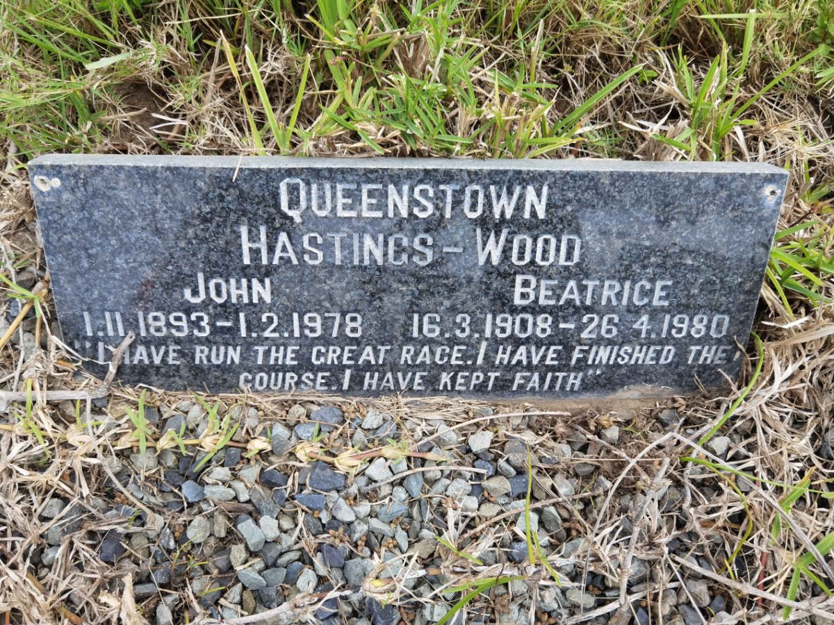 WOOD John, HASTINGS 1893-1978 &amp; Beatrice 1908-1980