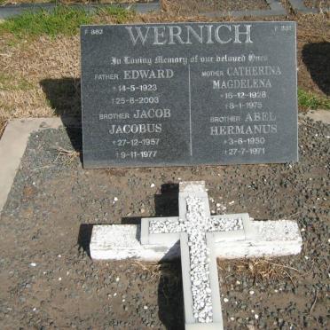 WERNICH Edward 1923-2003 &amp; Catherina Magdelena 1928-1975