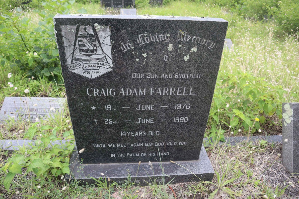 FARRELL Craig Adam 1976-1990