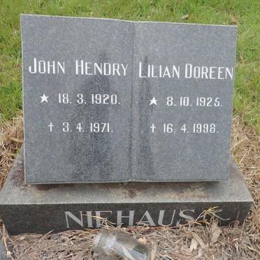 NIEHAUS John Hendry 1920-1971 &amp; Lilian Doreen 1925-1998