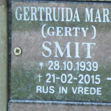 SMIT Gertruida Maria 1939-2015