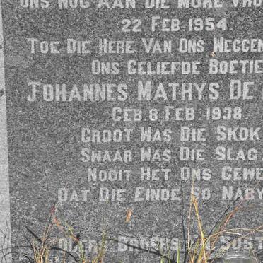 BRUYN Johannes Mathys, de 1938-1954