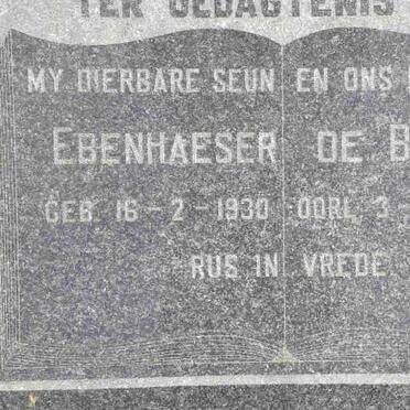 BRUYN Ebenhaeser, de 1930-1956