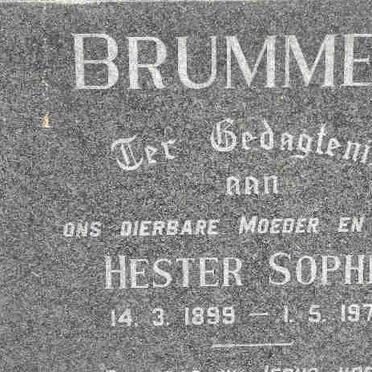 BRUMMER Hester Sophia 1899-1970