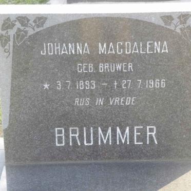 BRUMMER Johanna Magdalena nee BRUWER 1893-1966