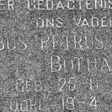 BOTHA Jacobus Petrus Johannes 1881-1958