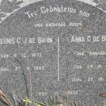 BRUIN Theunis C.J., de 1872-955 &amp; Anna C. ANNANDALE 1871-1961