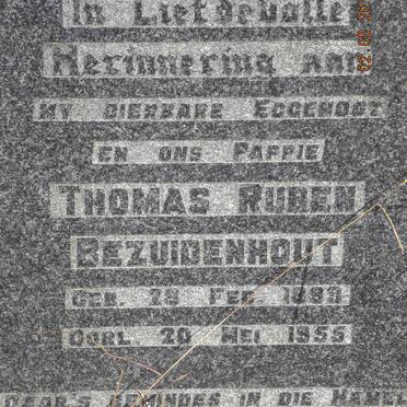 BEZUIDENHOUT Thomas Ruben 1899-1955