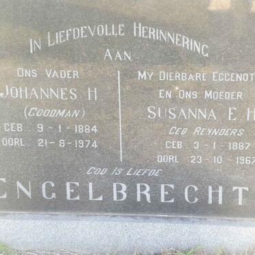 ENGELBRECHT Johannes H. 1884-1974 &amp; Susanna E.H. REYNDERS 1887-1967
