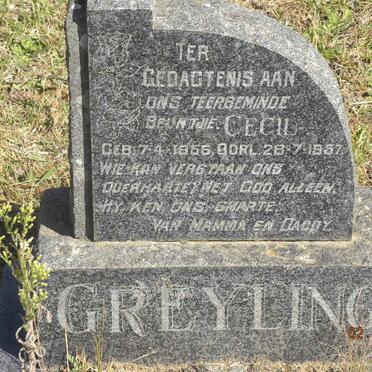 GREYLING Cecil 1956-1957
