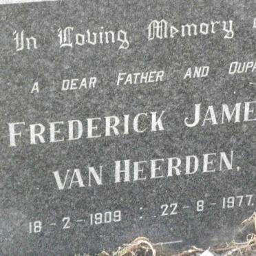 HEERDEN Frederick James, van 1909-1977