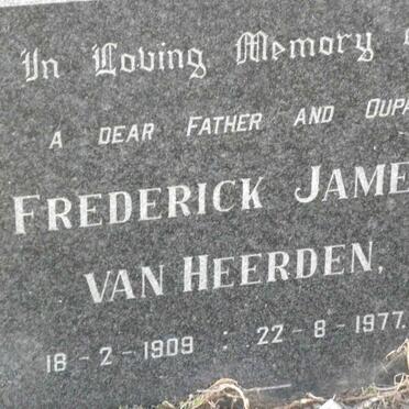 HEERDEN Frederick James, van 1909-1977