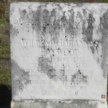 HAYWOOD Willem Johannes 1903-1938