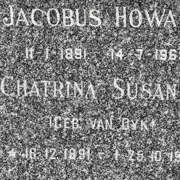 HOWARD Jacobus 1891-1965 &amp; Chatrina Susanna VAN DYK 1891-1975