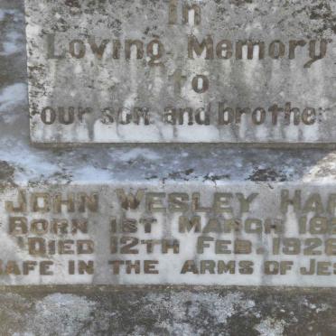HART John Wesley 1927-1928