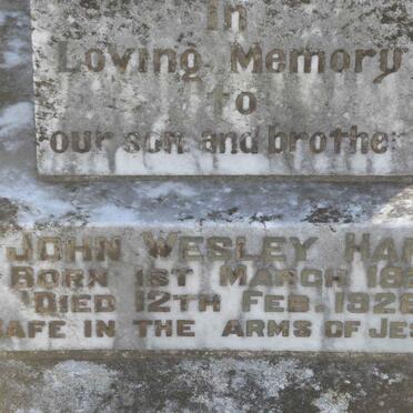 HART John Wesley 1927-1928
