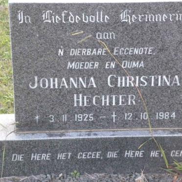 HECHTER Johanna Christina 1925-1984