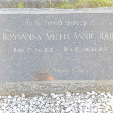 HART Rossanna Amelia Annie 1862-1939